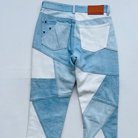 Stella McCartney Patchwork Boyfriend Denim Jeans Blue ( 25 ) - Picture 6 of 7